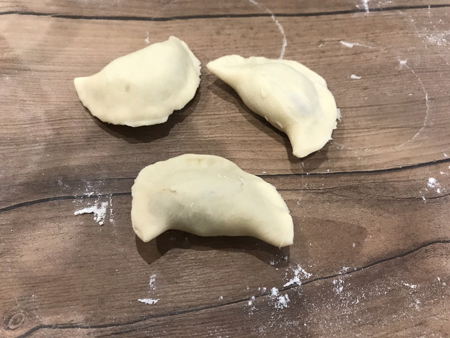Andere Form der Pelmeni